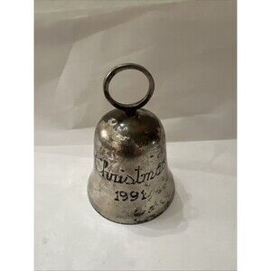 International Silver Company Silver Plated Bell Christmas 1991 Vintage